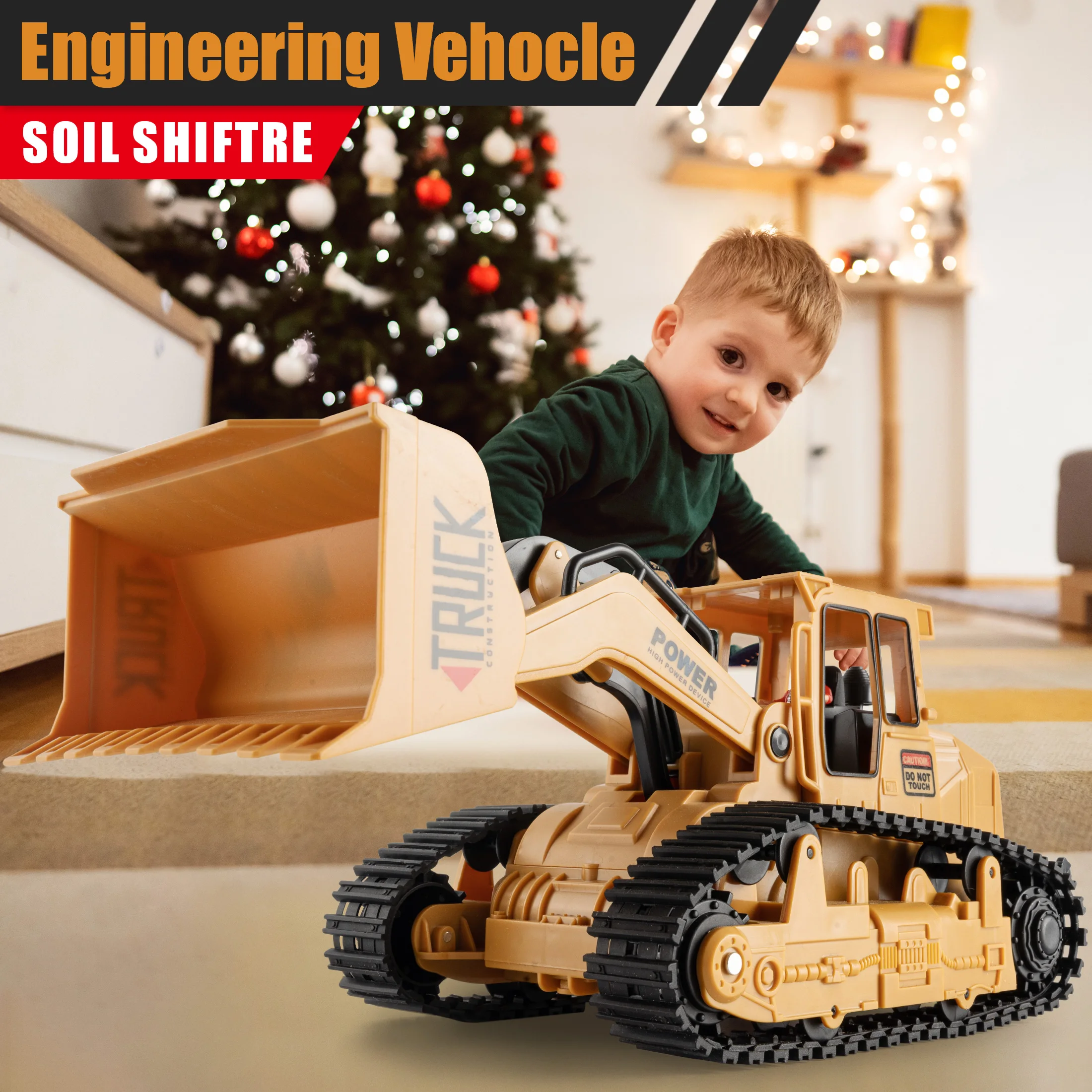 2024 جديد 2.4G ستة قنوات التحكم عن بعد جرافة RC نموذج سيارة لعبة المهنية سبيكة محاكاة الأطفال لودر أطفال بالريموت كنترول #1