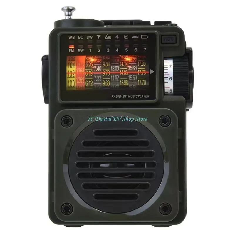 E74D مصغرة راديو النطاق الكامل المحمول FM SW مع مقبس سماعة الأذن