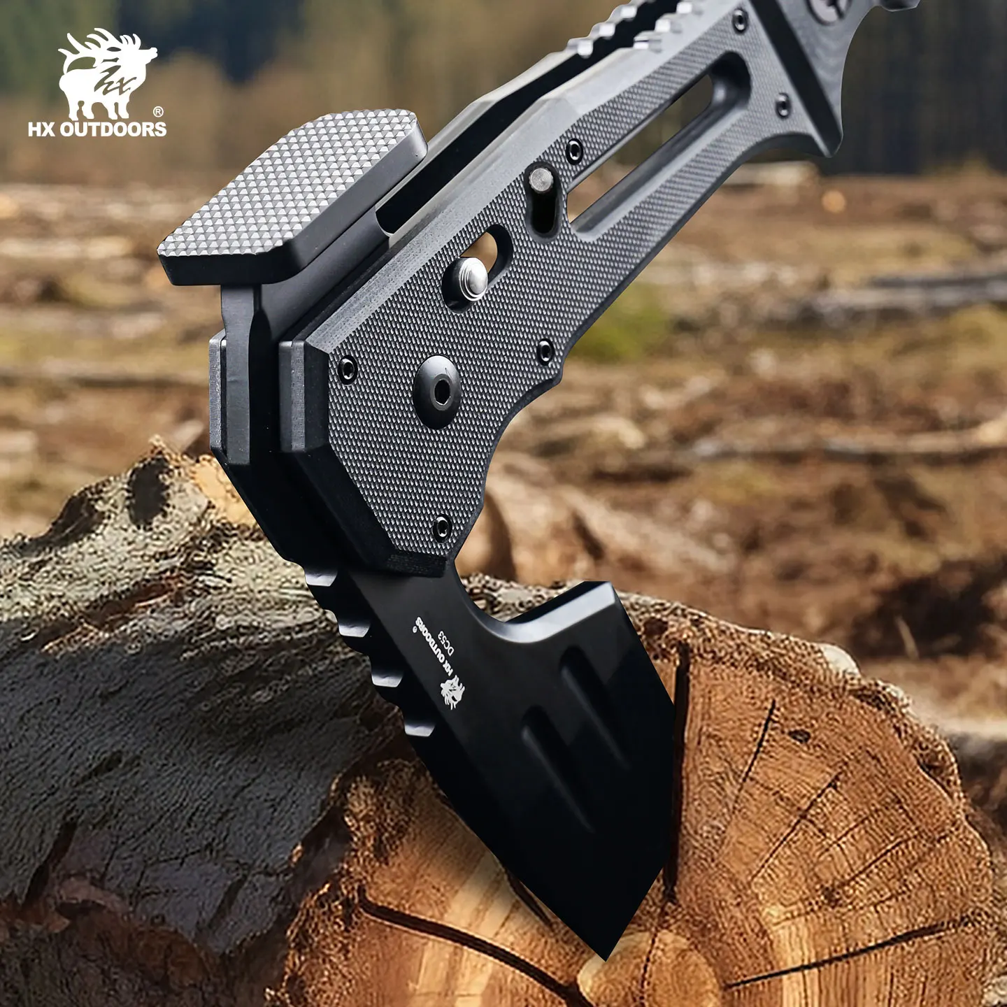 portable outdoor folding axe tool 2