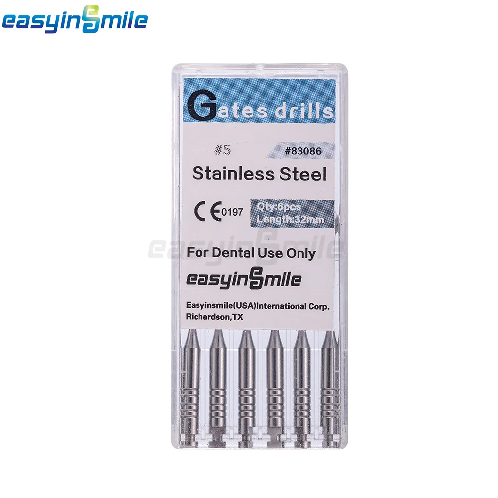 EASYINSMILE Dental Endodontic Drill Gates Glidden Peeso Reamers Rotary Paste Carriers 32mm Engine Use Stainless Steel Endo Files