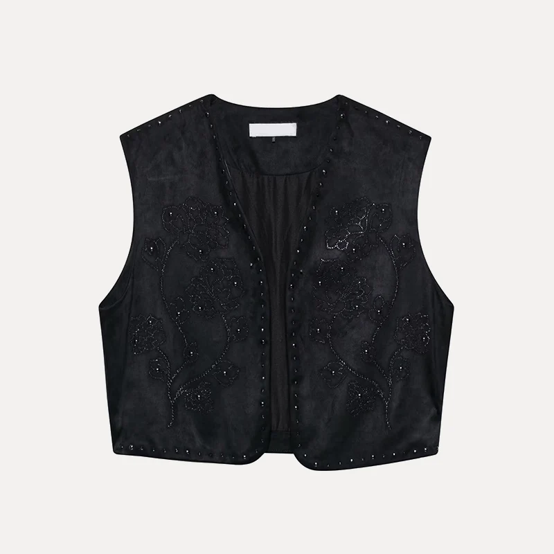 2025年春 レディース ベルベット風ベスト 638043 多用途 ポリエステル繊維 Zブランド 新入荷 女性のワードローブに
