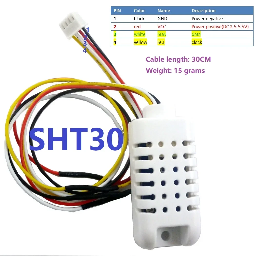 SHA8C01 -40-125Celsius 0-100%RH SHT30 SHT3X RS485 RS232 TTL Modbus Rtu Digital Temperature Humidity Sensor Module