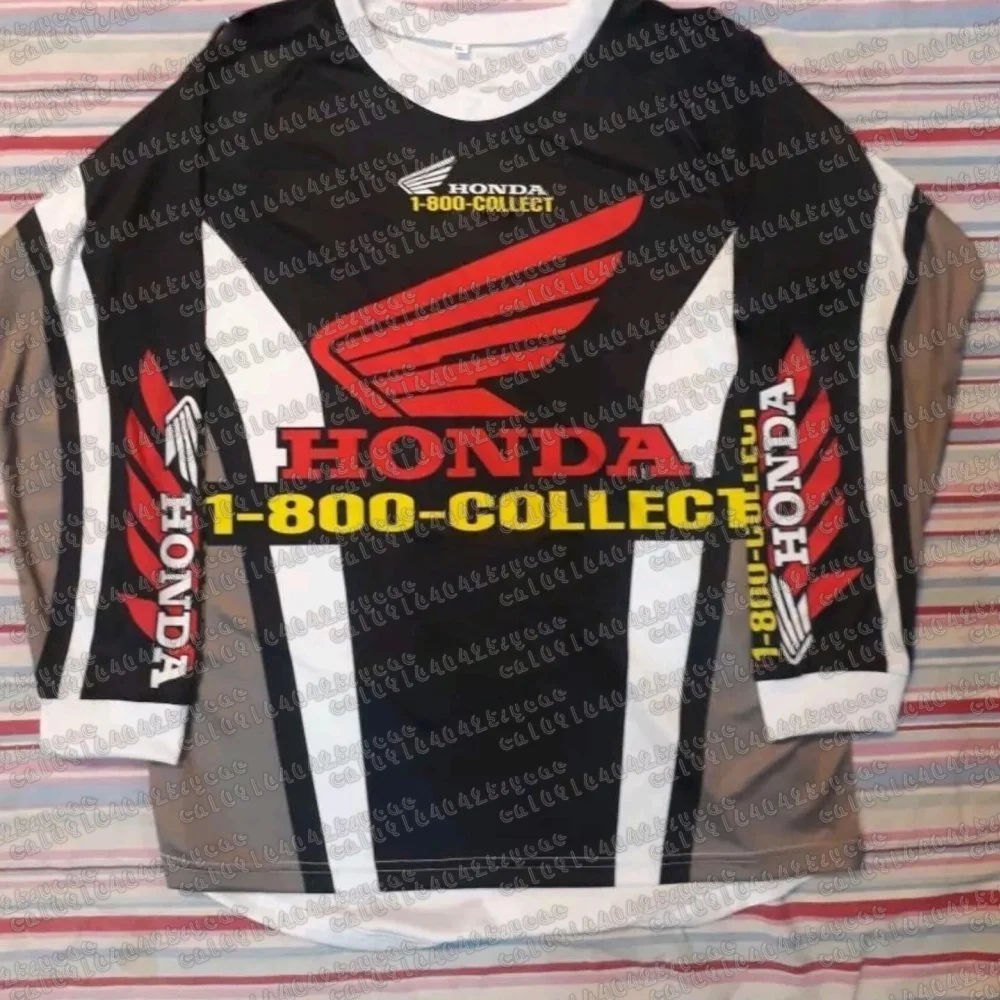 

Honda 2025 Autumn Motorcycle Jersey Long Sleeve Collected Riding Shirt Breathable Dirt Bike Racing Comfortable Off-Road Moto Top