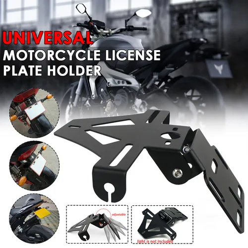 Soporte de montaje Universal ajustable para matrícula de motocicleta, para Kawasaki, Honda, Yamaha