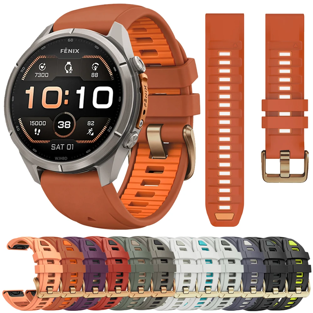 Sport Silicone Strap for Garmin Epix Pro Gen 2 42mm/Fenix 9 9Pro 8 43mm 7S 6S 5S Plus Soft Bracelet 20mm Quickfit Two-Tone Band