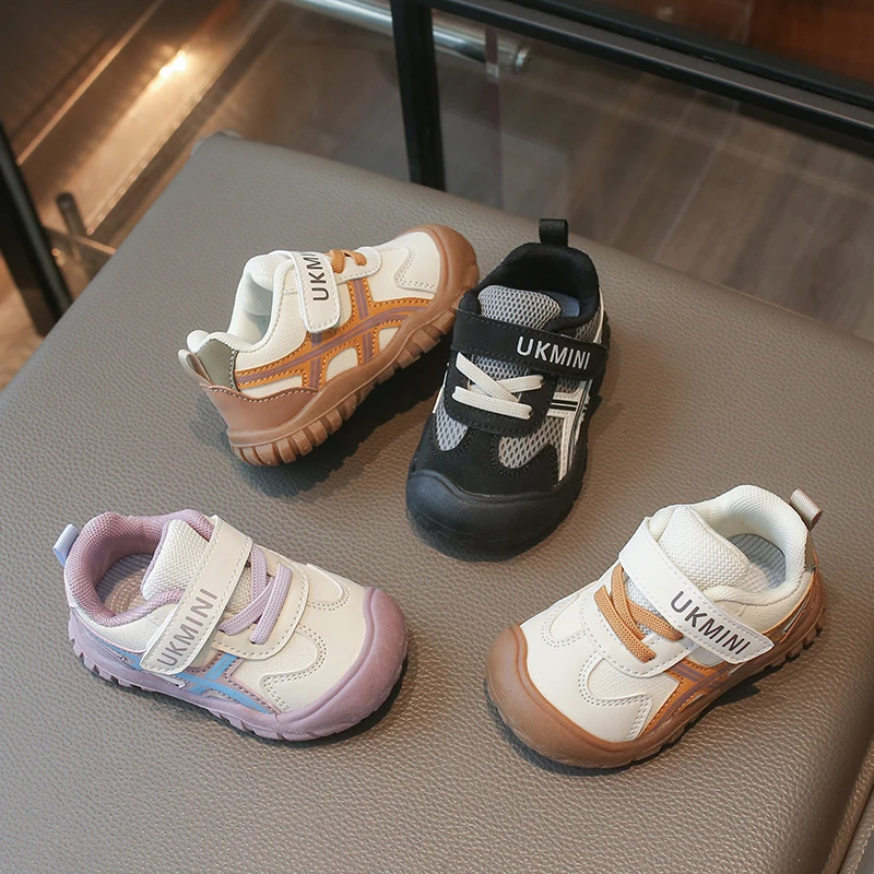Fashion Design Children Casual Shoes Toddler Sneakers Soft Breathable Mesh Little Boys Girls Flexible Sport Shoes Pink, Blue