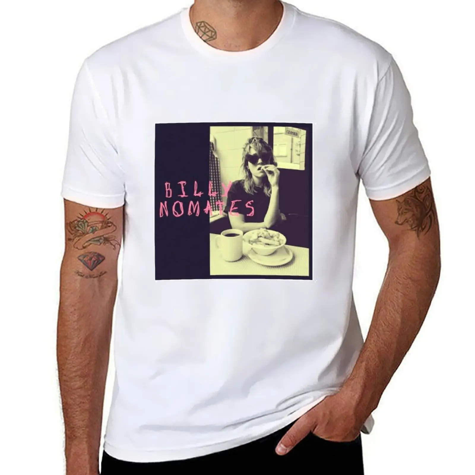 Футболка с рисунком Billy Nomates Best Of Logo Bes Singer, забавные футболки, хлопковые футболки, мужская футболка из 100% хлопка Футболка с рисунком Billy Nomates Best Of Logo Bes Singer, забавные футболки, хлопковые футболки, мужская футболка из 100% хлопка