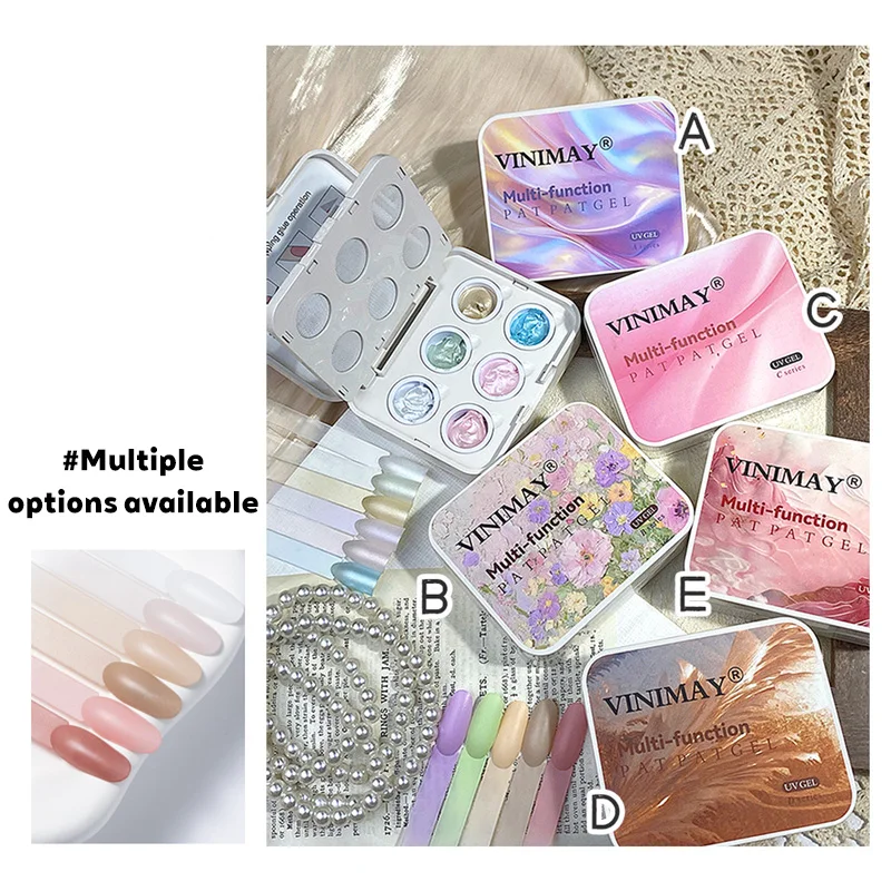 Cushion Gradient Painting Gel UV/LED Blush Blooming Aura Manicure  Pink Ombre Patting Gel Polish 6 Colors Gel Nail Polish Tools