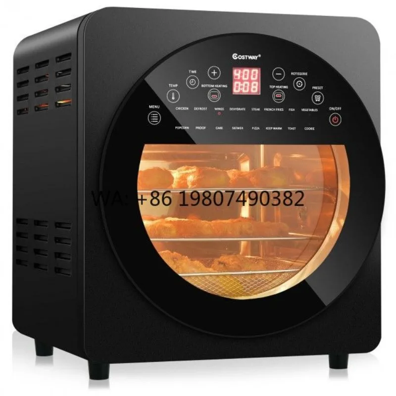 Multifunctional Kitchen Appliance, 15.5qt Compact Air Fryer Oven, 16-in-1 Design with Rotisserie and Dehydrator Function