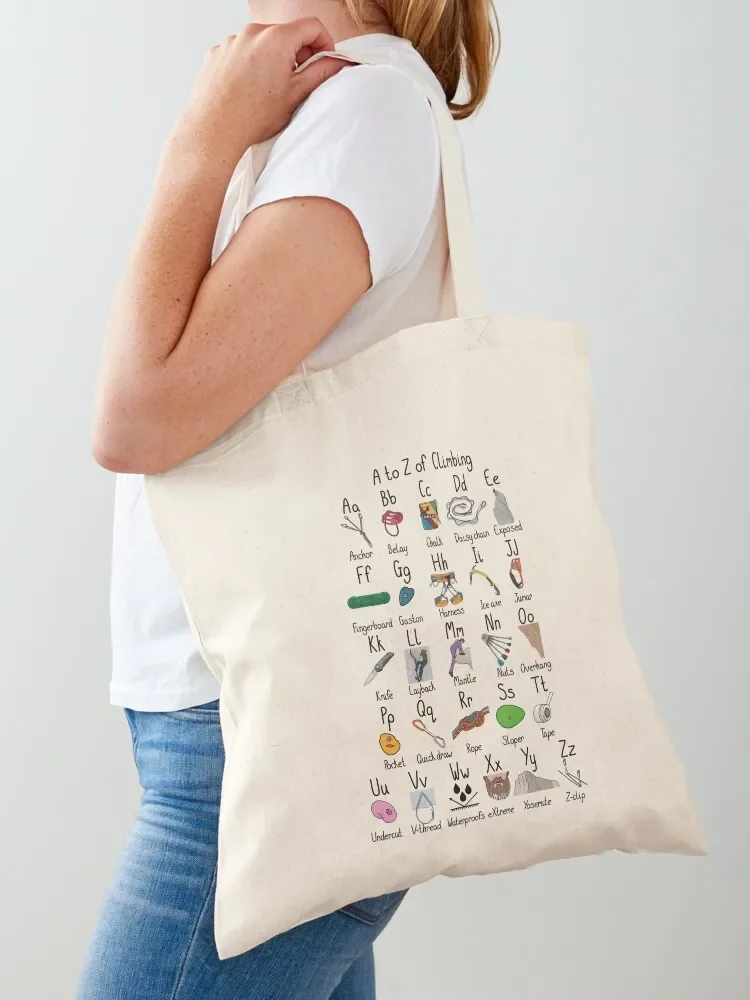 A to Z of Climbing Tote Bag women bag Canvas bag