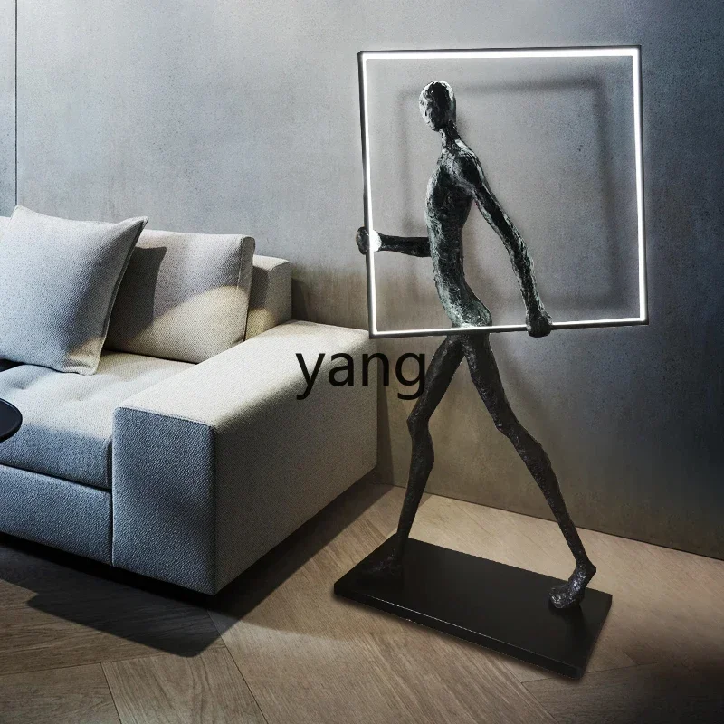 Yjq Atmospheric Floor Lamp Abstract Figure-Shaped Art Lobby Exhibition Hall Model Room Lamps