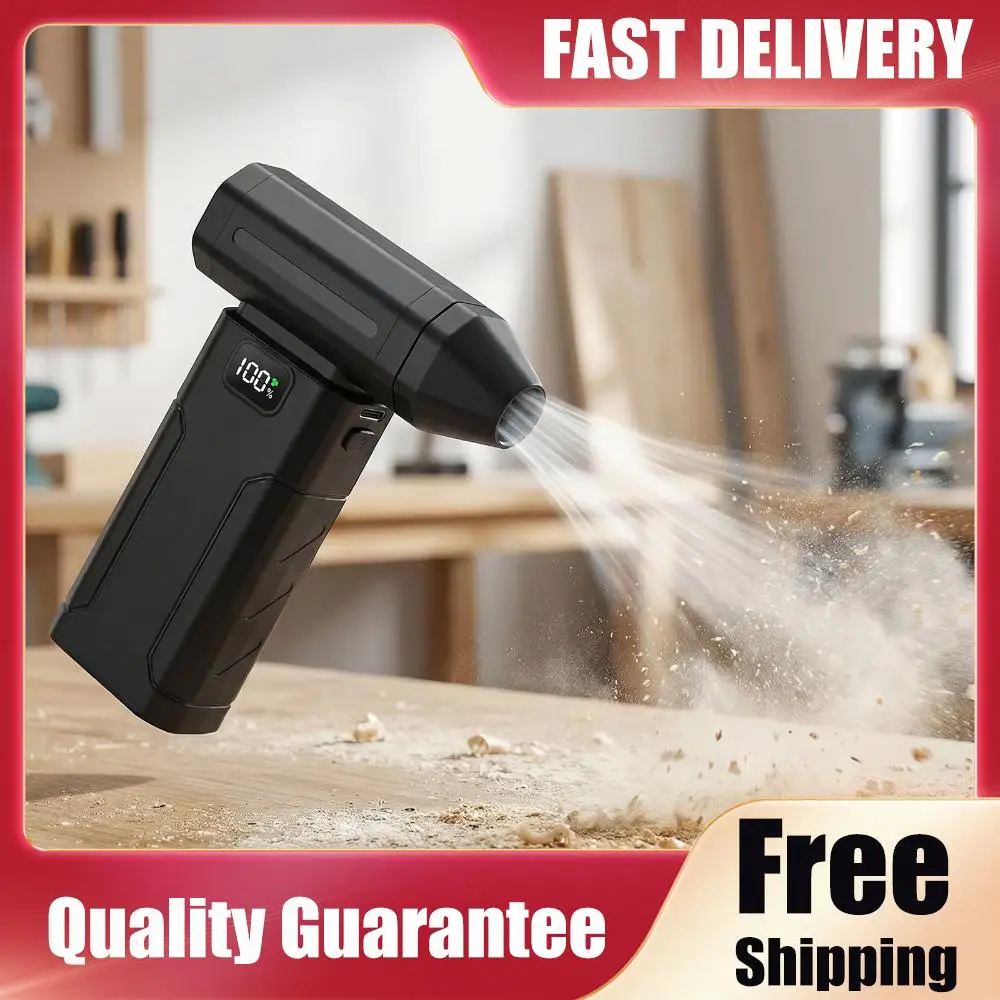 Compressed Air Duster 5-Speed Handheld Portable Dust Blower Electric Dryer 6000mAh Screen Display for Home Computer Keyboard Car
