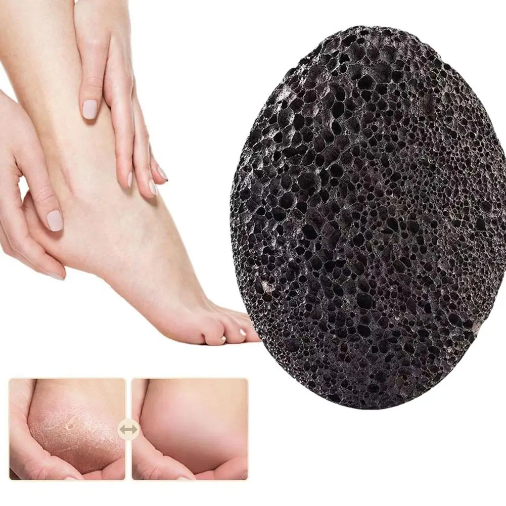 Natürlicher Lava-Bimsstein zur Hornhautentfernung für Füße, Fersen und Handflächen – Reinigungs- und Peeling-Tool für harte Haut, 1/2 Stück