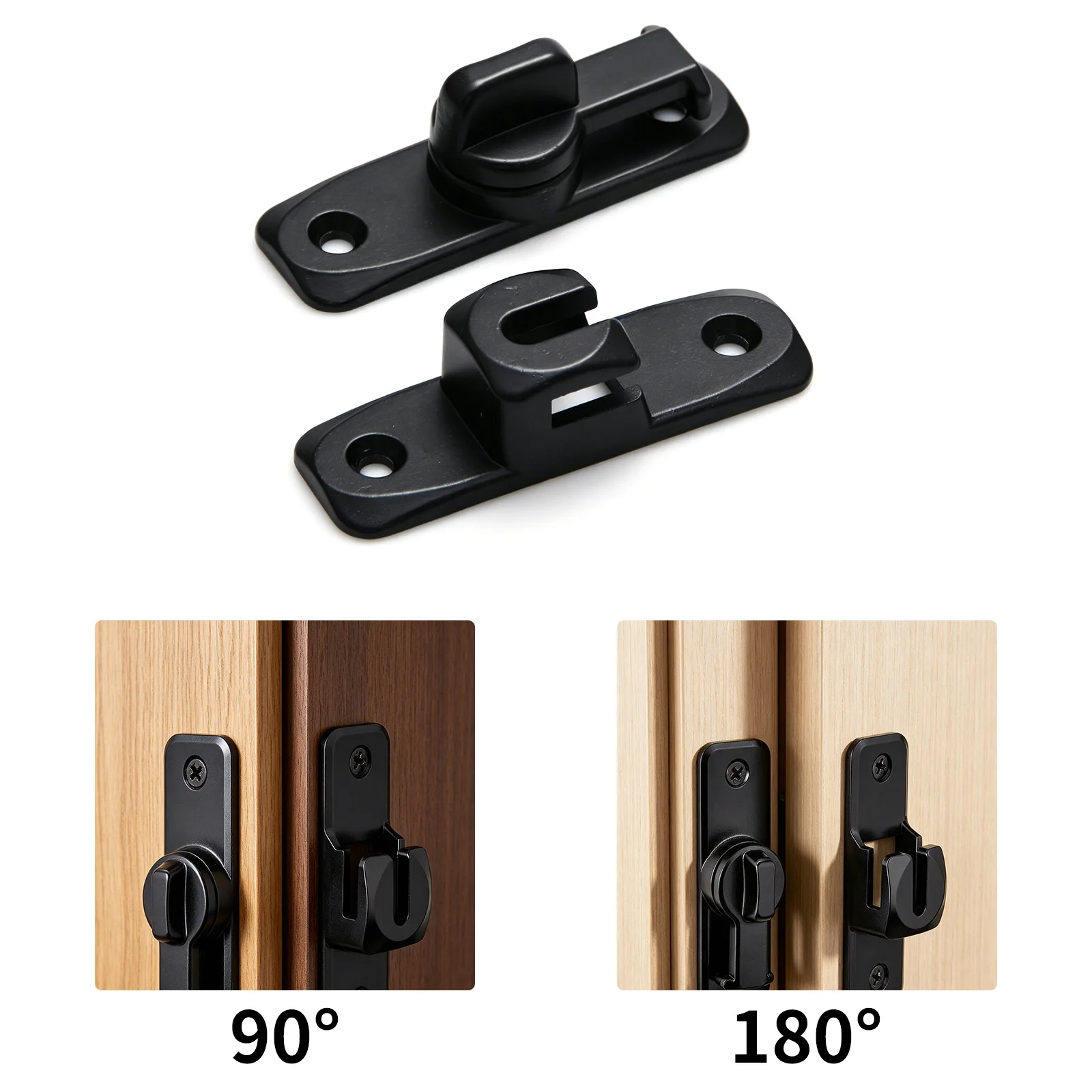 90/180 Degree Barn Door Locks,Sliding Door Window Latch,Door Bolt Lock,Anti-theft Buckle,Baby Safety Latches,Flip Gate Hardware