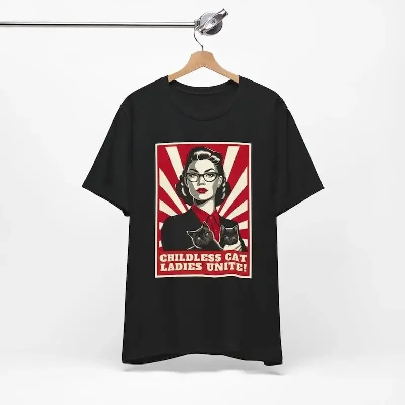 Childless cat ladies for Kamala, feminist meme shirt, kamala meme, kamala