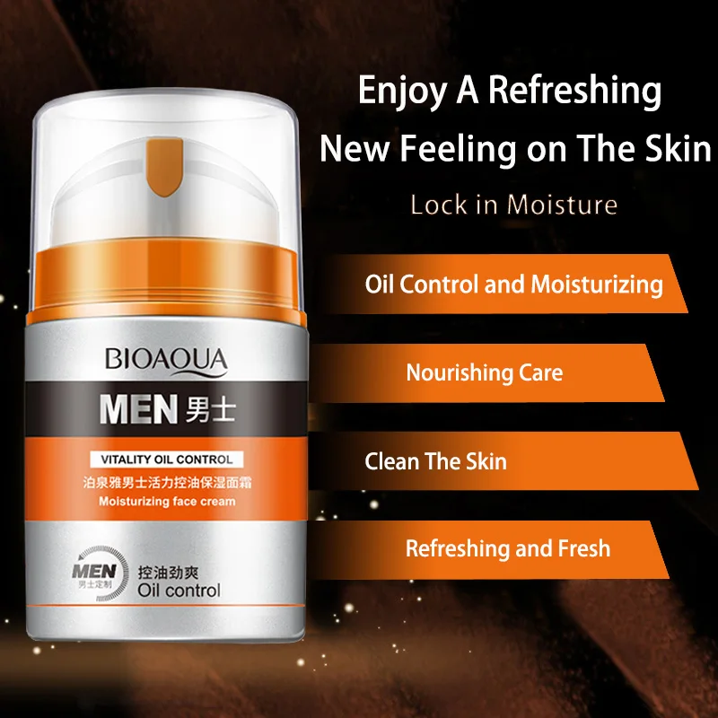 Men\'s Oil Control and Moisturizing Face Cream Hydrating Anti-Aging Smooth Wrinkles Shrink Pores Whitening Facial Men Skin Care
