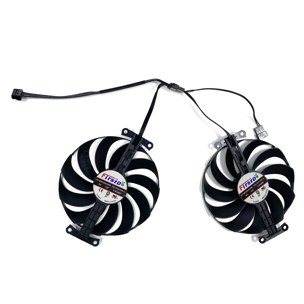 Nieuwe 2 Stuks 95Mm 7pin T129215su 12V 0.5a Rtx3070 3060ti Grafische Kaart Koeler Ventilator Voor Asus Geforce Rtx 3060 Ti 3070 Dual Oc Ventilator