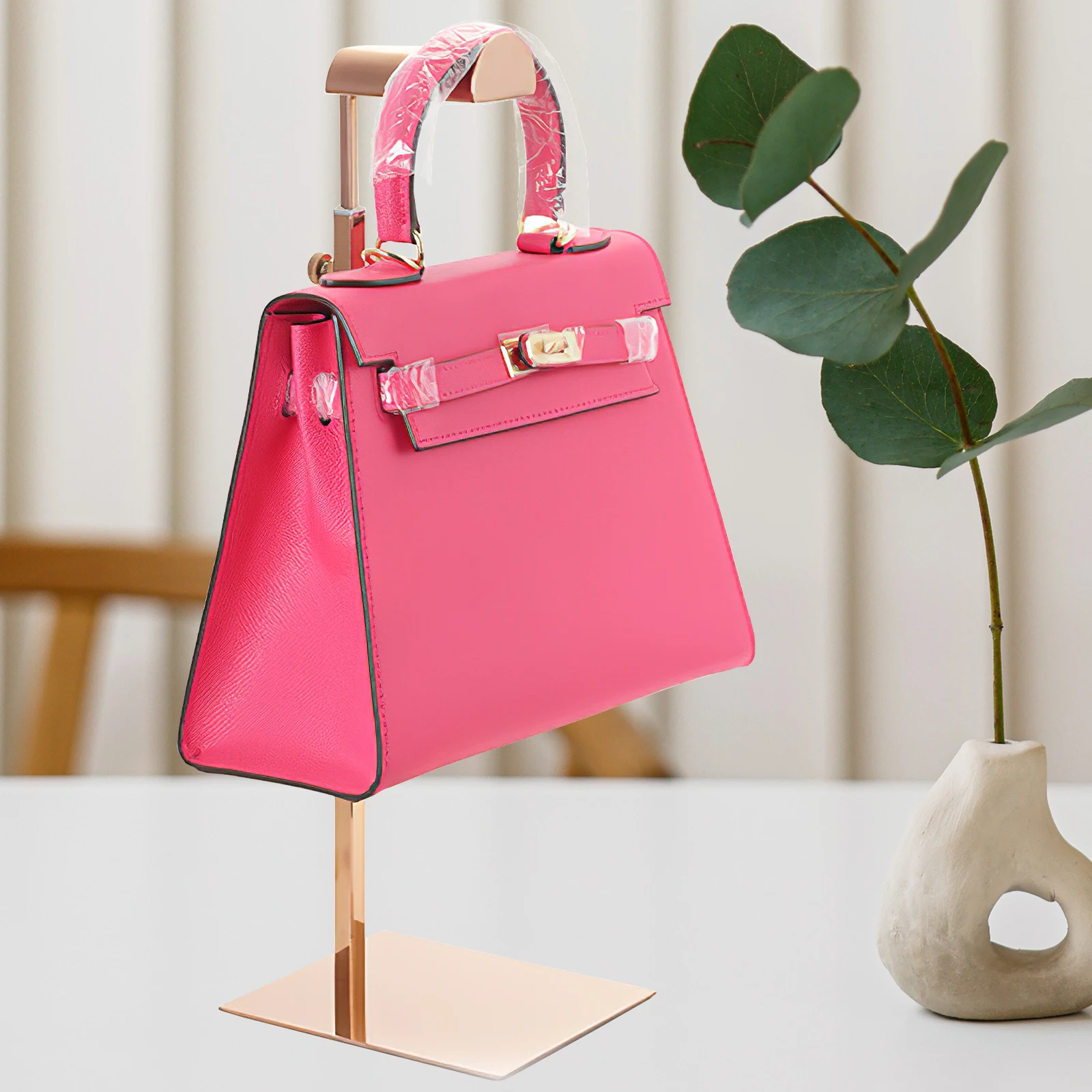 

Stainless Steel Bag Hanger Closet Purse Organizer Heavy Duty Metal Handbag Rack Retail Display Storage Adjustable Holder For