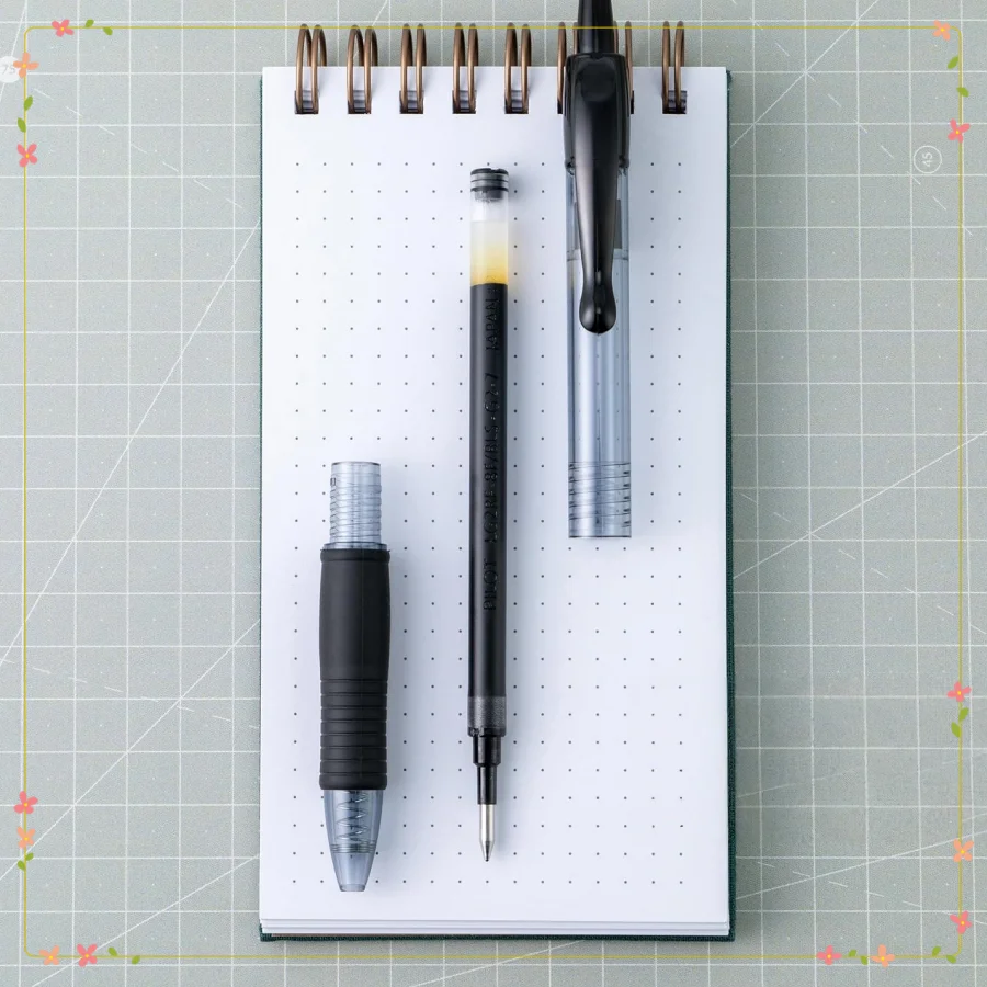 Gel Roller Pens 0.7mm Black - 5 Pack Fine Point Smooth Ink Pens for School, Office & Note Taking