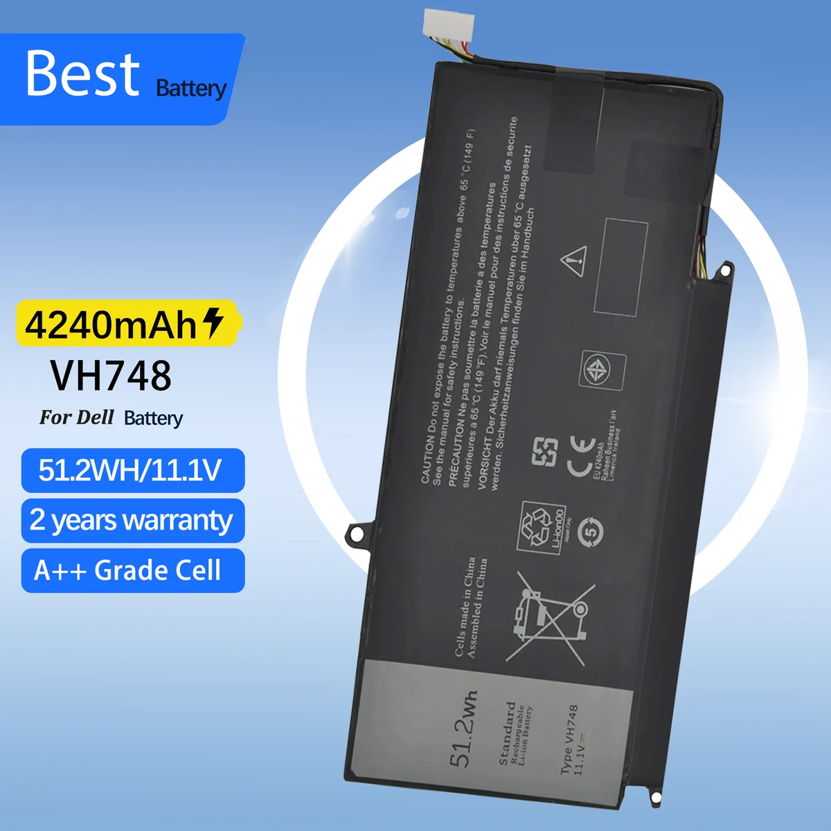 

VH748 Аккумулятор для ноутбука DELL Vostro 5460 5470 5560 14 5480 для Inspiron 14 5439 V5460D-1308 5470D-1328 V5460D-1318