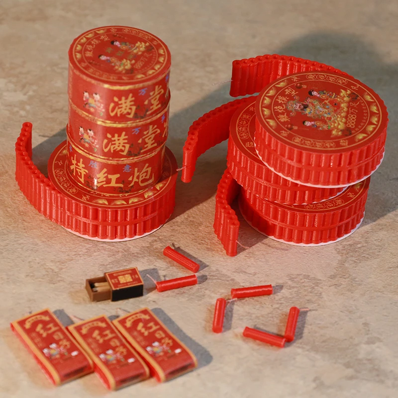 บ้านตุ๊กตาจิ๋ว ของเล่นประทัดปีใหม่ ของตกแต่งบ้าน ของเล่นเสริมสร้างจินตนาการ