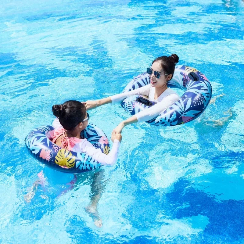 Folha colorida brinquedo inflável pvc adulto natação círculo esportes aquáticos inflável anel flutuante verão ao ar livre piscina acessórios