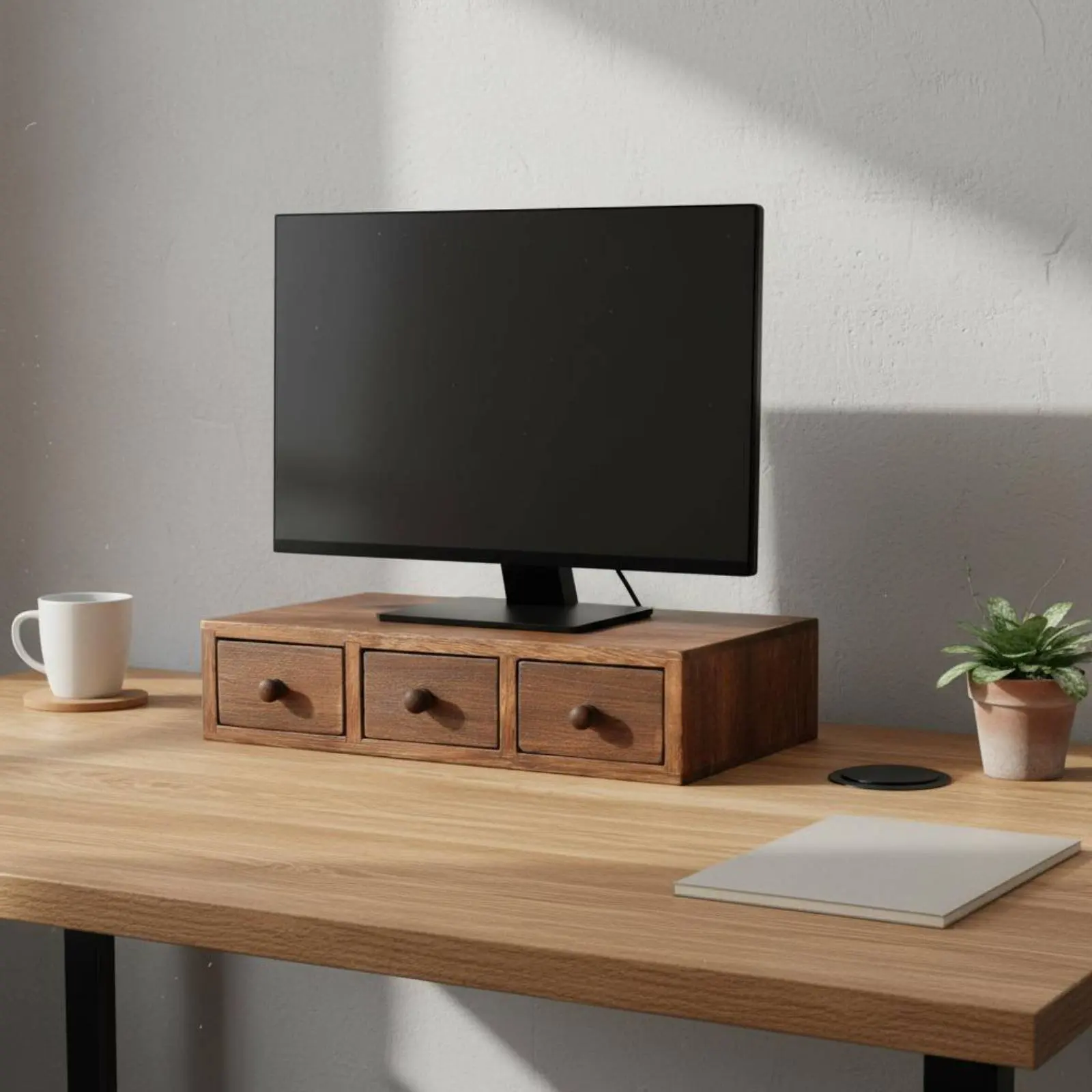 

Wooden Desktop Organizer Space-Saving Desktop Storage Holder with Drawers Miniature Wooden Chest of Drawers Clutter-Unobstructed