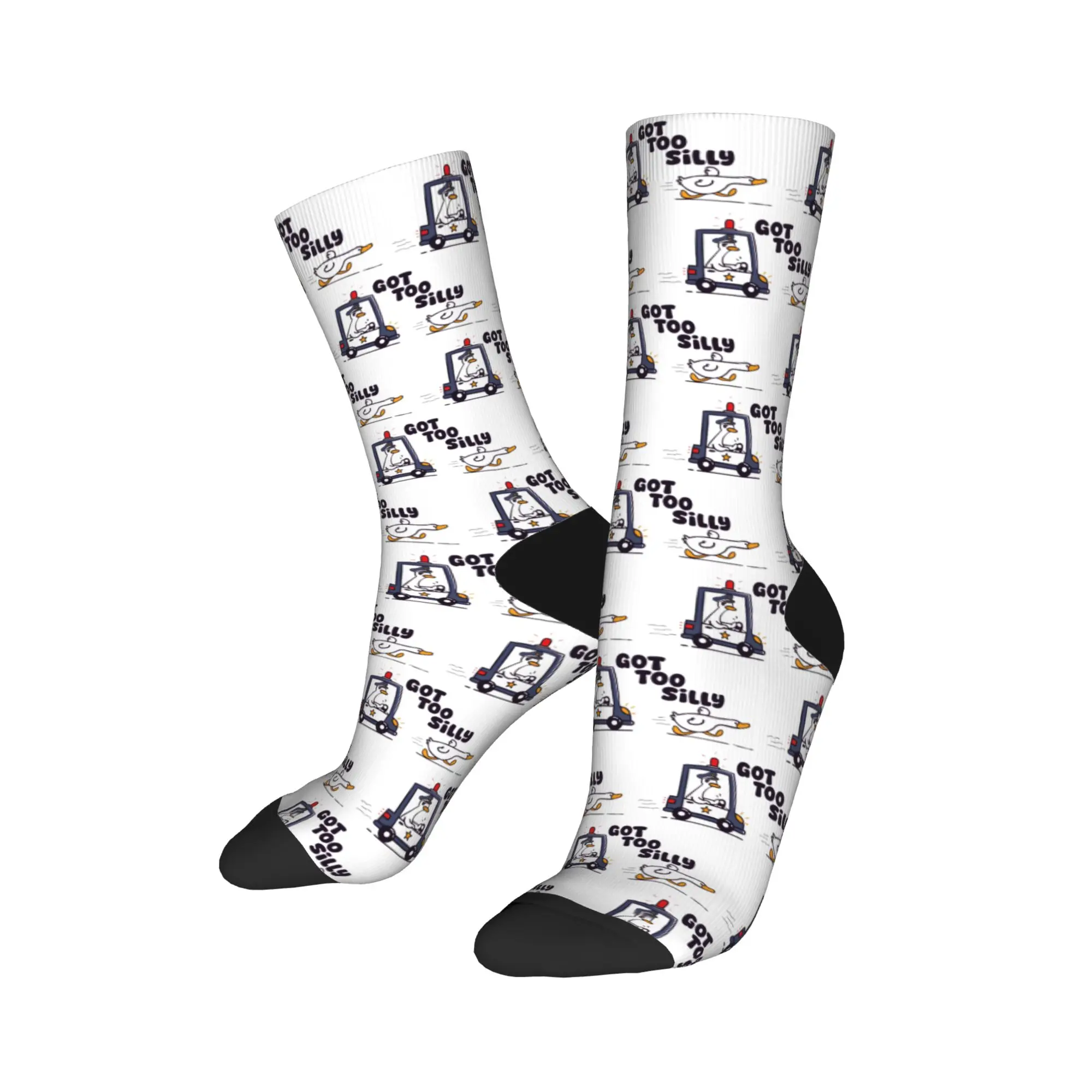 Silly Goose On The Loose Socks  Casual Stockings Autumn Anti Skid Men Socks Breathable Design Climbing Socks