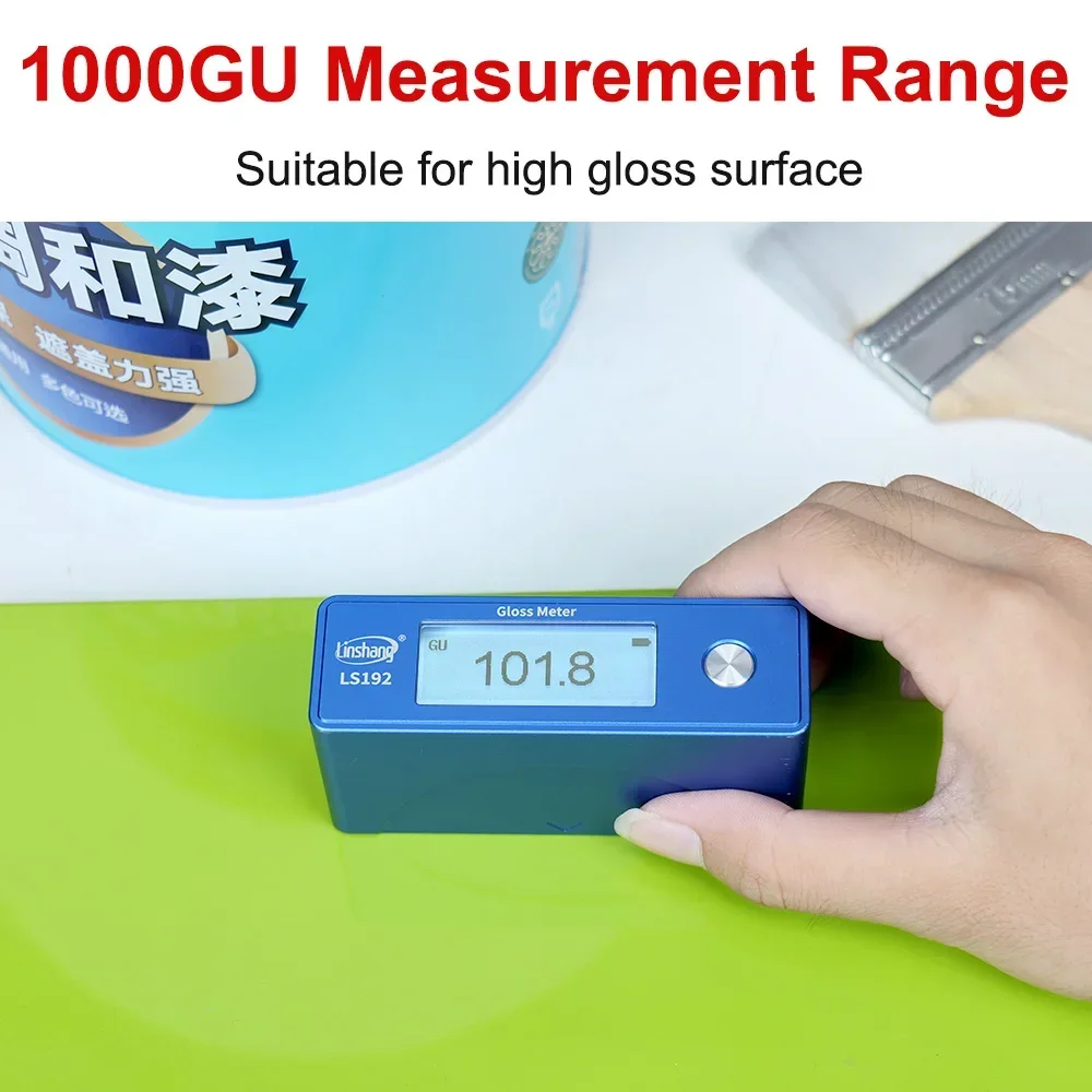 Gloss Meter Paint Glosmeter Glossmetre Glossmeter Car LS192 Metal Body 60° Universal Angle Design Large Measuring Range 1000GU