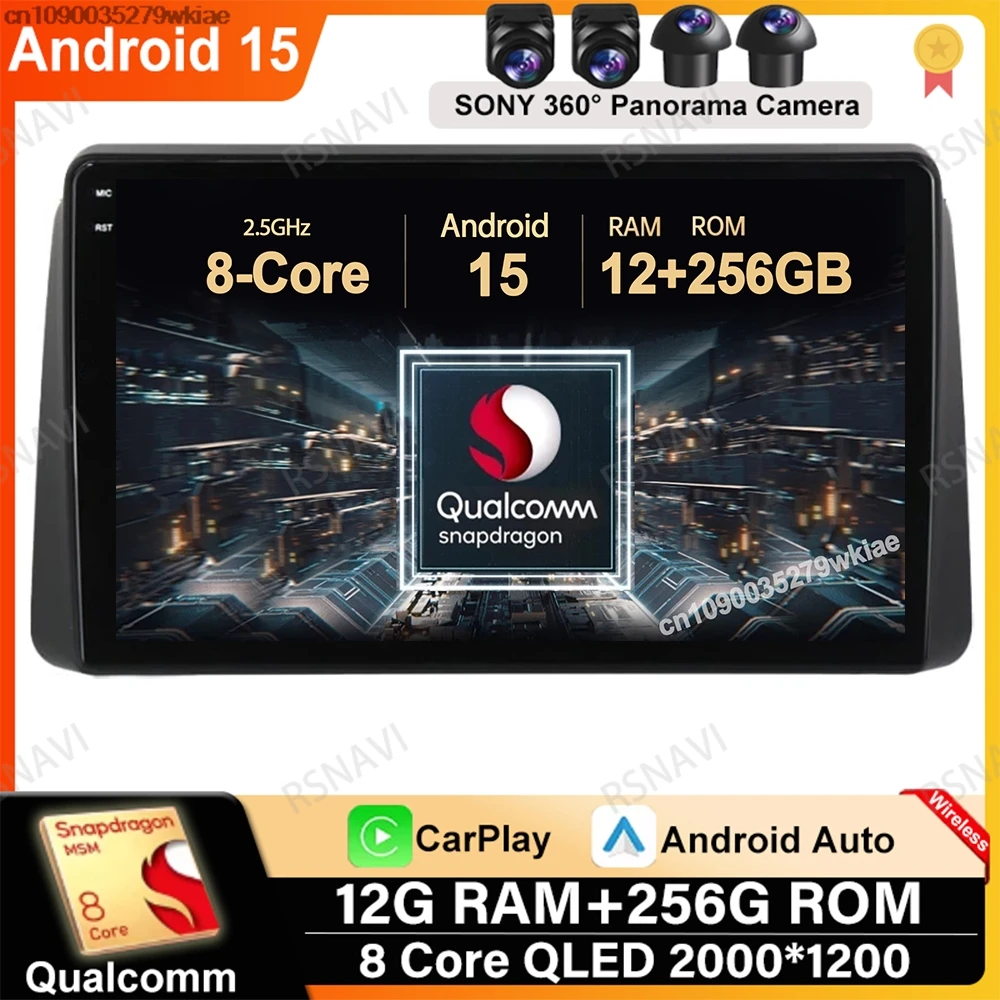 

Android 15 For Chrysler Grand Voyager 5 2011 - 2015 For Dodge Grand Caravan 2008-2020 QLED Multimedia Car Radio 5G WIFI DVD BT