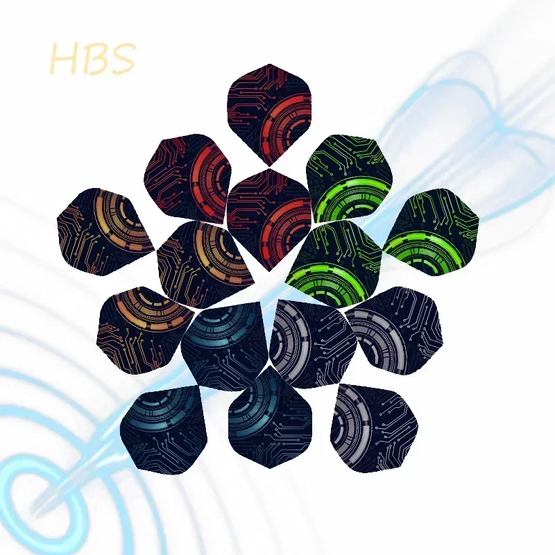 HBS 15pcs Standard Dart Flights Beautiful Electronic Style Indoor Competitive Entertainment Dart Accessories