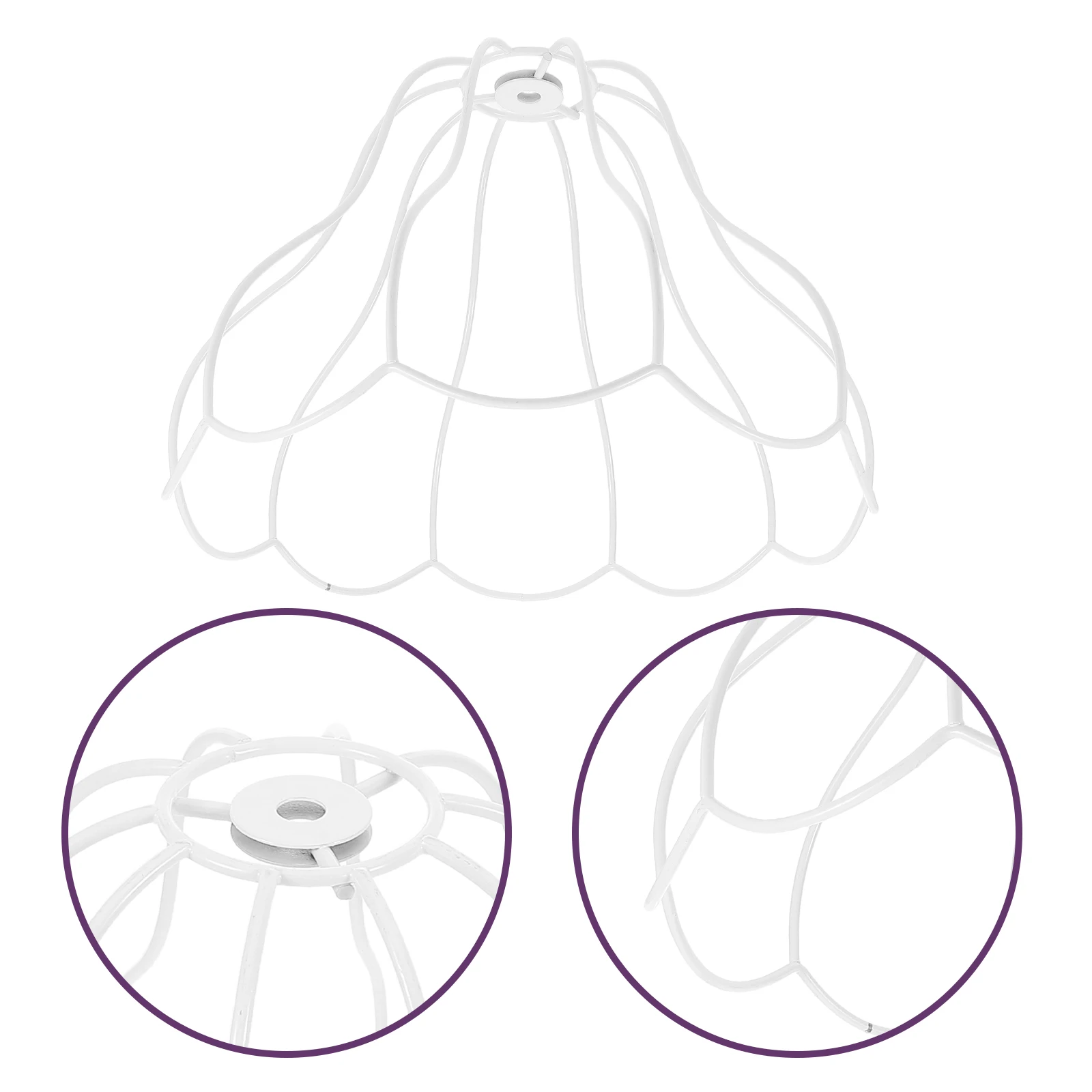 

Lamp Shade Frame Metal Iron Wire Cage Frame For Diy Lampshade Replacement Light Cover Classic Palace Style Bulb Guard Easy