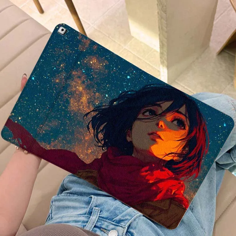 

Attack on Titan Anime Popular Gift For iPad Pro Air Mini 2 3 4 5 6 7 6th 7th 10th 11th 10.2 9.7 10.5 11 Foldable Tablet Case