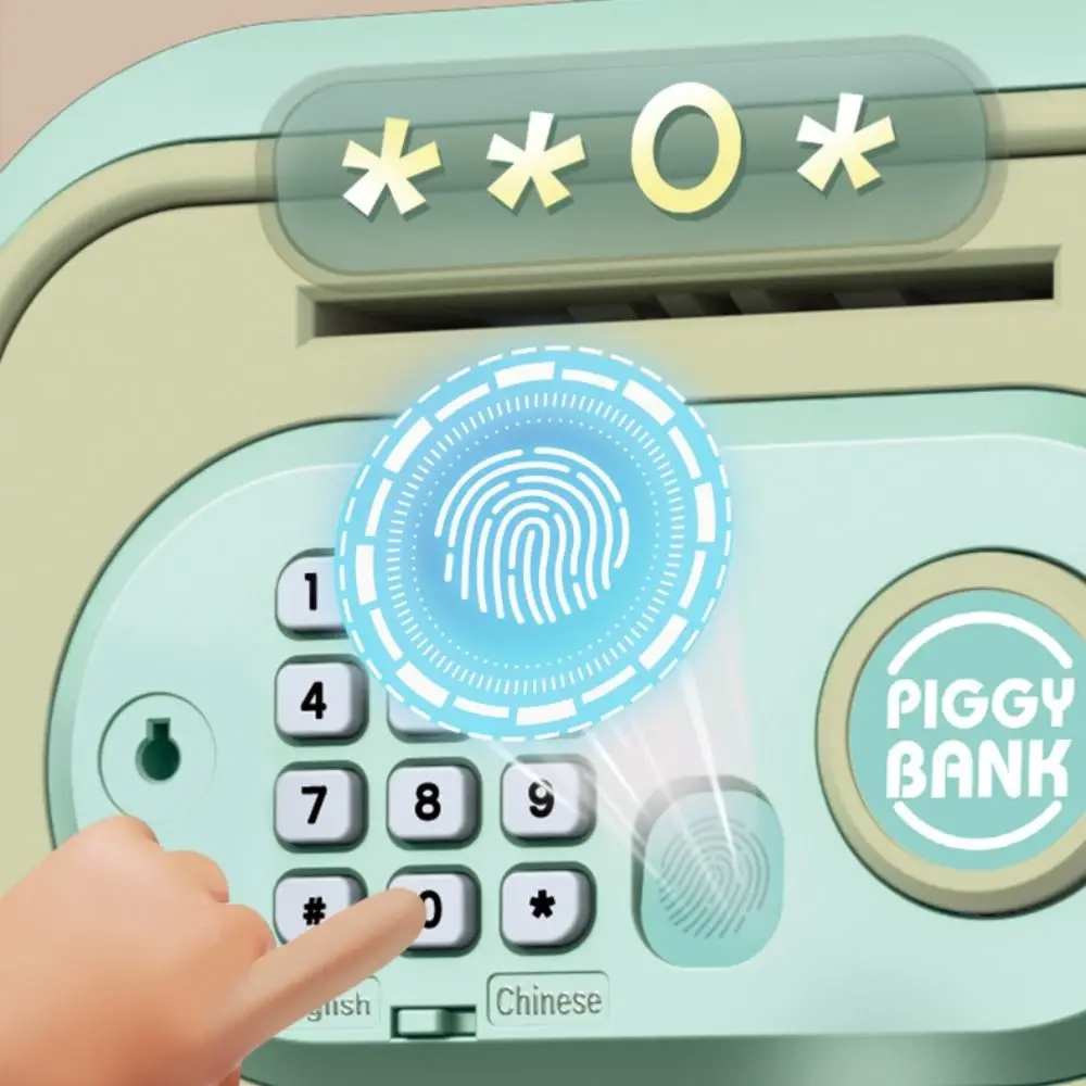 Coffre-fort avec mot de passe pour enfants, coffre-fort à empreintes digitales, boîte de rangement sécurisée, boîte d'épargne ATM pour enfants/enfants