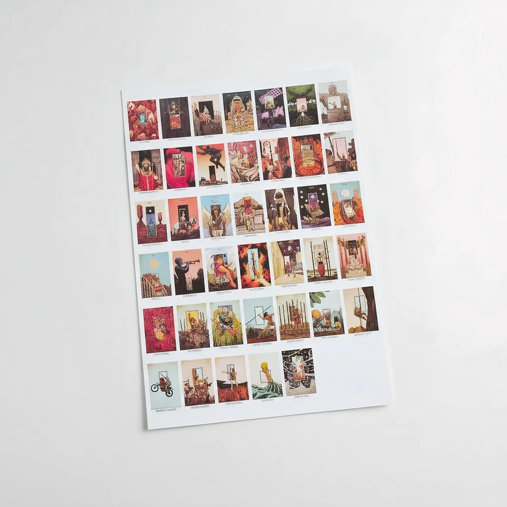 78 قطعة في ورقتين مقاس A4، ملصقات التارو المكشوفة - كل شارات لاصقة من الفينيل مقاس 4 × 6 سم لأجهزة الكمبيوتر المحمولة والمجلات والسحرية #1