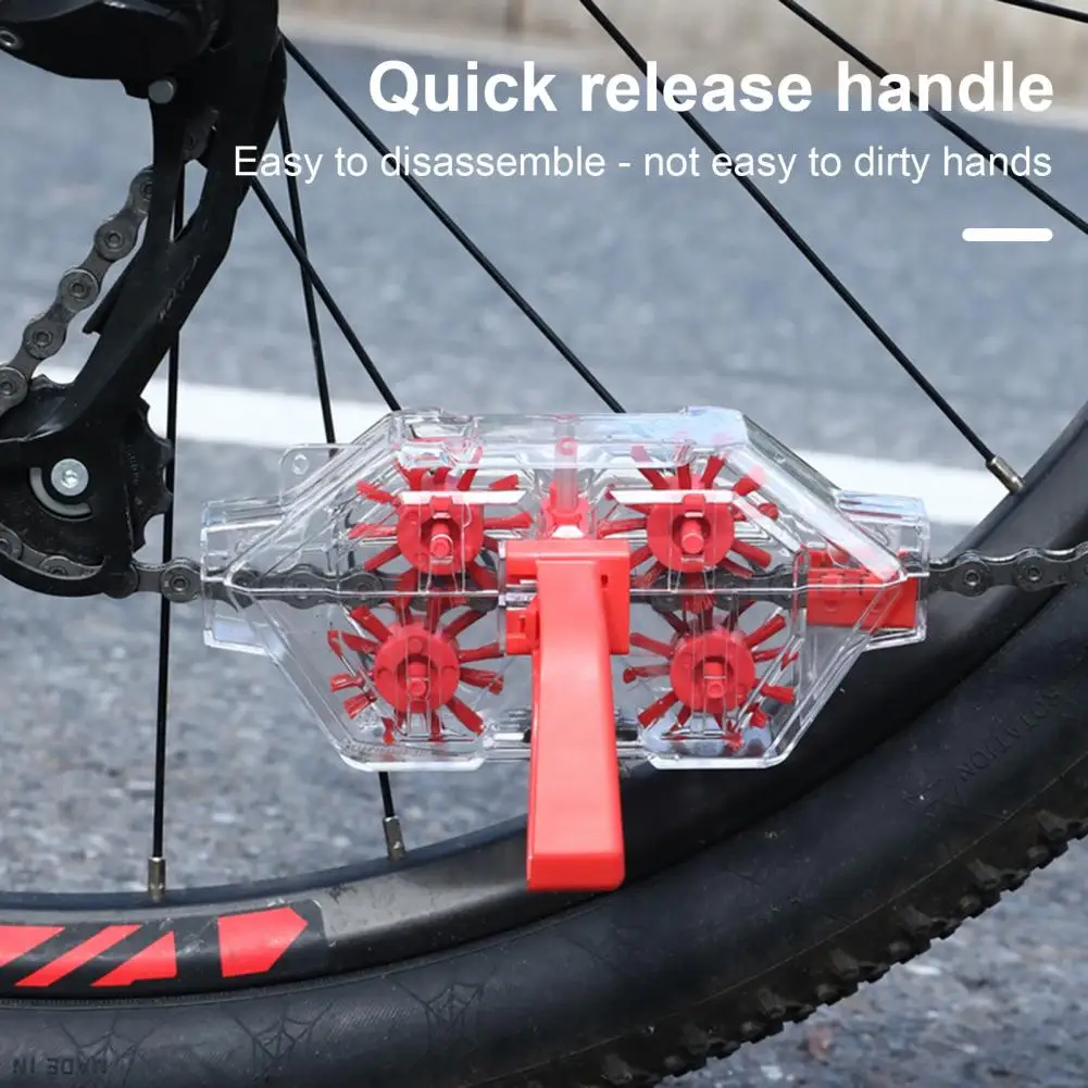 Bike Chain Tool Bike Chain Care Tool Bike Chain Cleaner with Lubricant Oil for Mtb Road Bikes Visible Soaked Scrubber for Easy