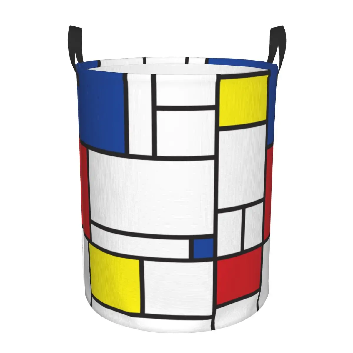 

Mondrian Minimalist Modern Art Laundry Hamper Large Clothes Storage Basket Color Art Plaid Toy Bin Organizer for Kids