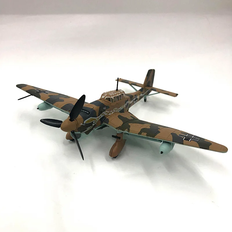 Modelo de avión de combate de aleación, bombardero de buceo Stuka JU87, escala 1:72, alemán, Segunda Guerra Mundial, vehículo de juguete no controlado por Radio para coleccionistas