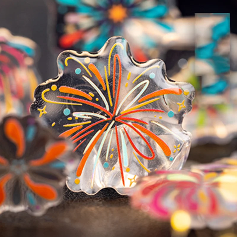 ملصق فضي ليزر على شكل كوكبة مهرجان الورق، ملصق رقائق مقاوم للماء ثلاثي الأبعاد من الراتنج لمجلة جراب الهاتف، هدايا إبداعية ذاتية الصنع