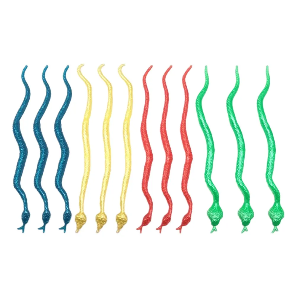 30Pcs Simulation Snake Props Halloween Trick Scary Fake Snakes for Party Pranks Scare Fun Decorations Snakes Snake