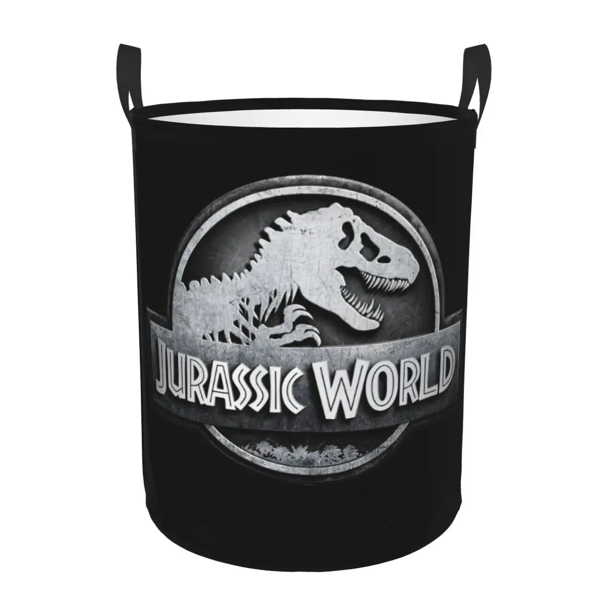 Custom Jurassic Park Laundry Basket Collapsible Dinosaur Print Clothing Hamper Toys Organizer Storage Bins