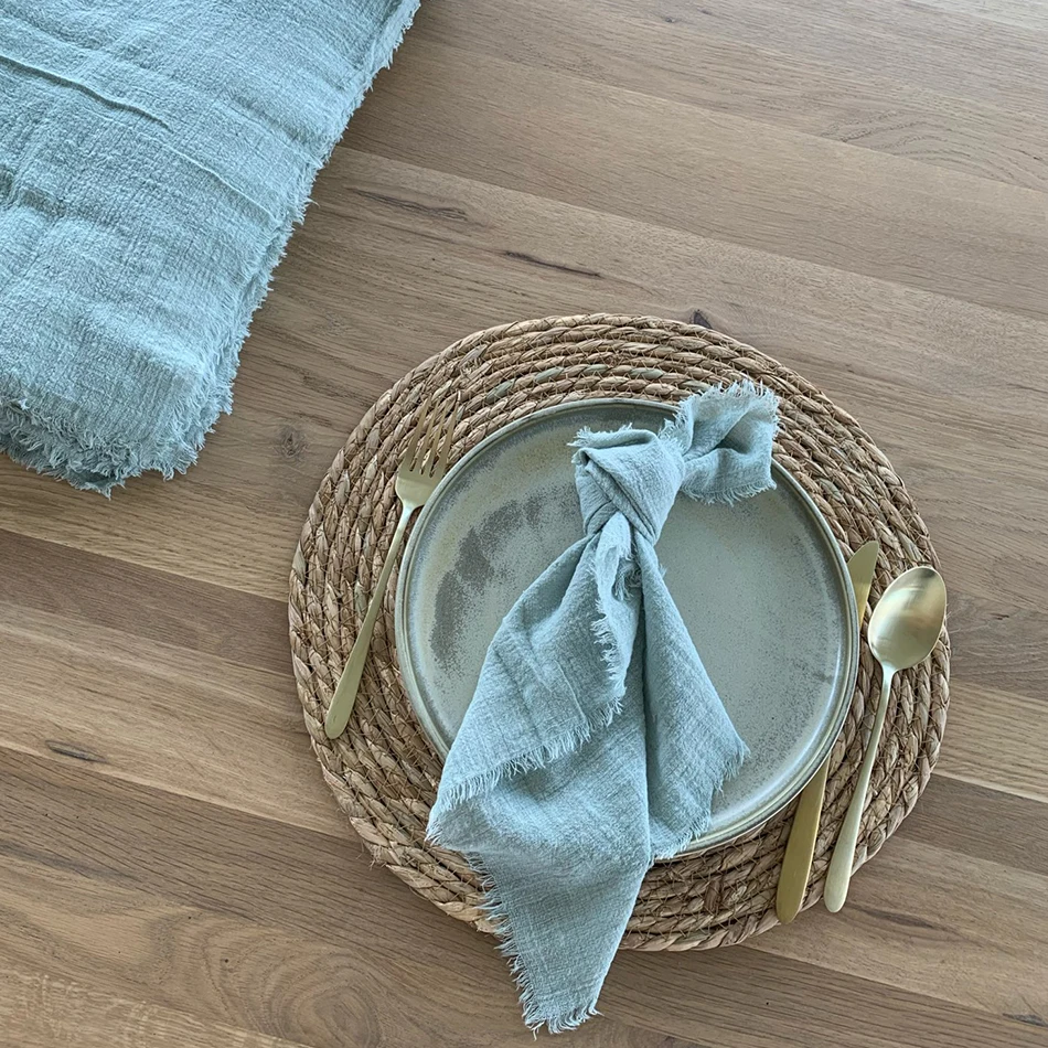 Set of 1/6/10 Cotton Gauze Cloth Napkins 42x42cm Table Decor Comfortable Various Size Handmade Custom for Dining Wedding Event