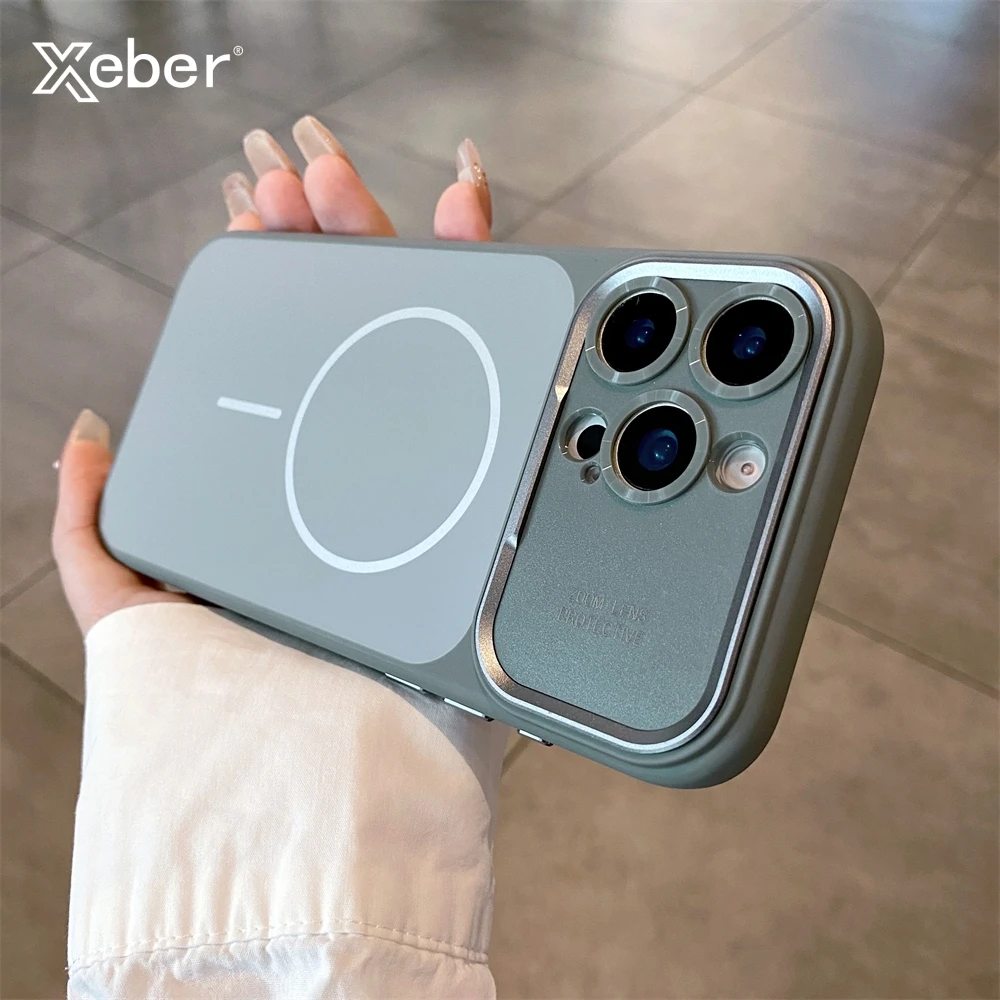 حافظة لهاتف آيفون 17 16 15 14 برو ماكس من البولي يوريثان الحراري لهاتف Magsafe شحن لاسلكي حماية الكاميرا غطاء خلفي ممتص للصدمات