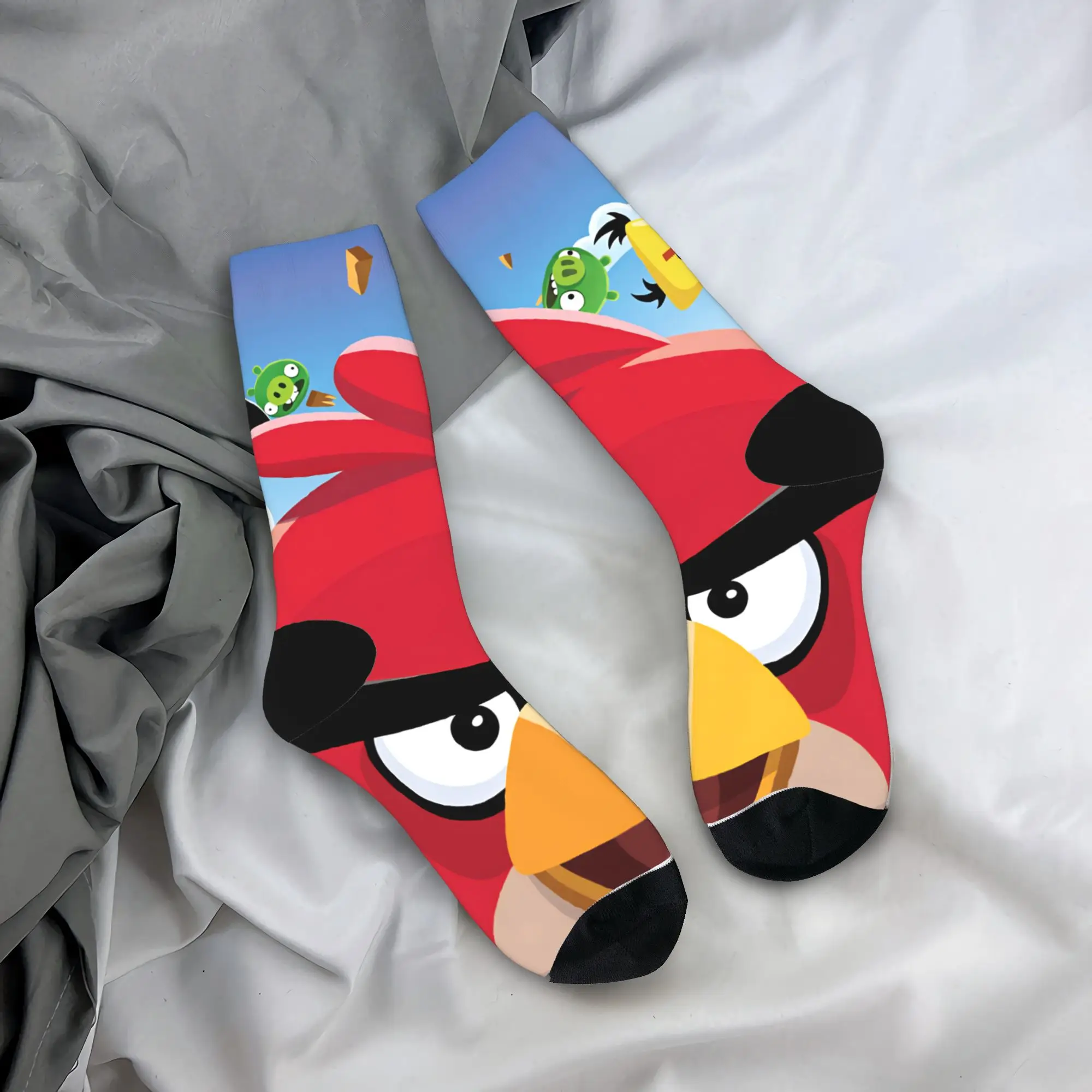Birds Game Socks  Anti Slip Stockings Unisex Men Soft Running Sports Socks Winter Casual Design Socks