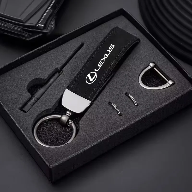 For Lexus IS250 IS300 RX350 LS500 LX600 NX260 CT200 EX350 NX300h GX550 Car Keychain Key Holder Pendant Auto Keyring Accessories