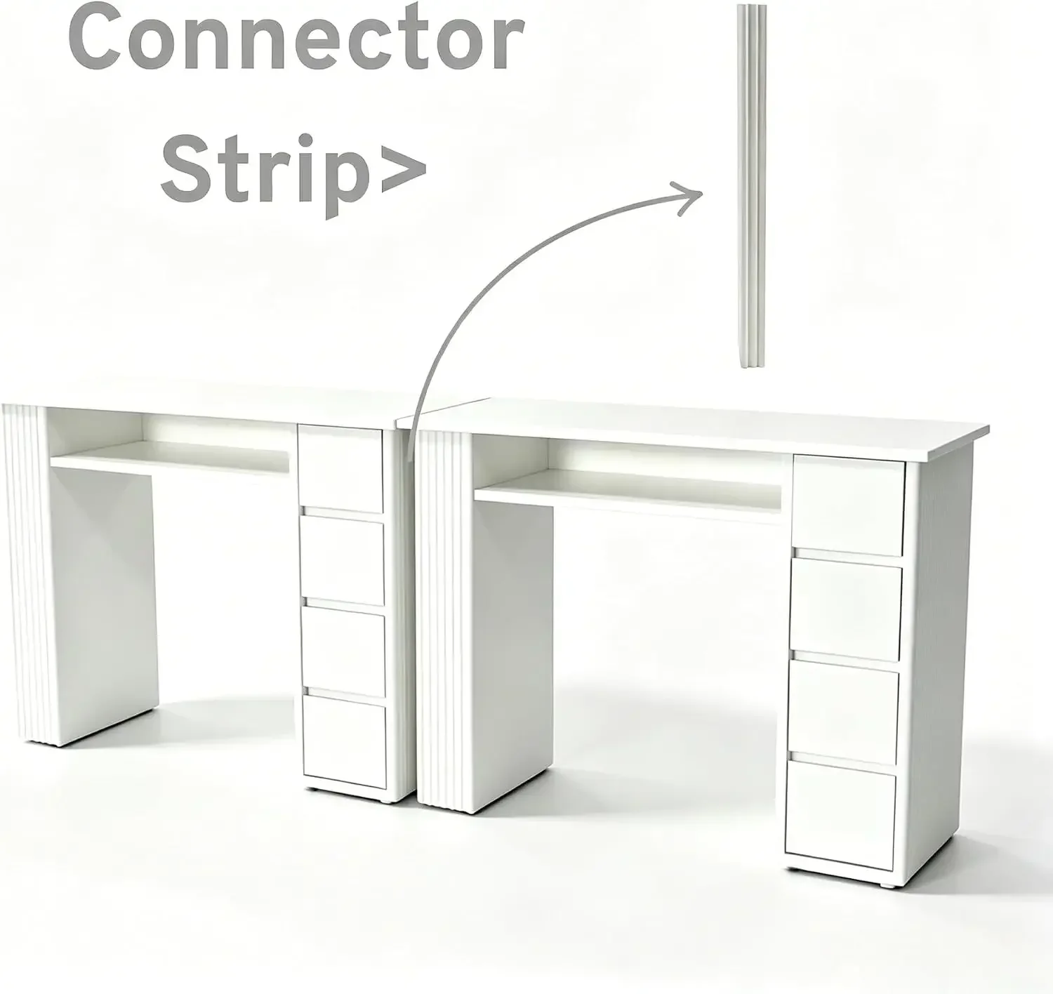 9Opening Ceremony Morandi Manicure White Nail Tables For Nail Salon, Ready-to-Use Nail Desk With Scratch-Resistant Surface,Beaut