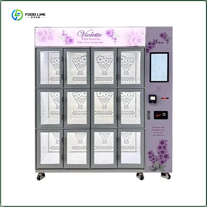 Wholesale Cashless Payment Fresh Flower Bouquet Vending Machine Preserved Flower Automatic Vending Machine FL Cutomized