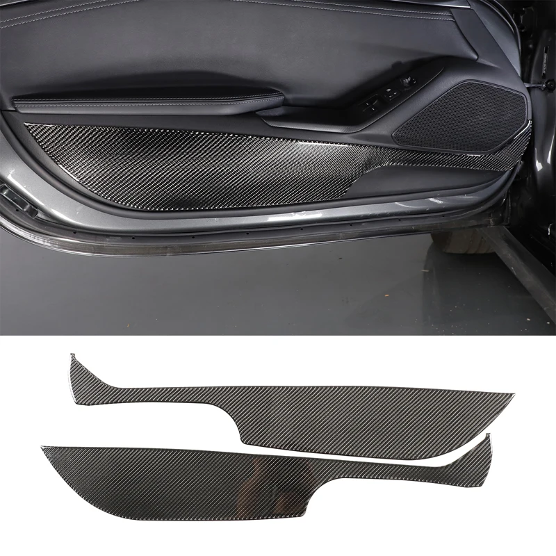 Soft Carbon Fiber Car Inner Door Anti-kick Panel Decorative Sticker Trim For Mazda MX-5 ND 2016-2024 Car Accessories