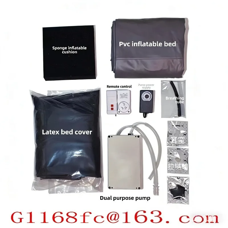 0.4mm Latex Vacuum Bed Inflatable Mattress with Full Coverage and No Exposed Front Page Can Be Customized