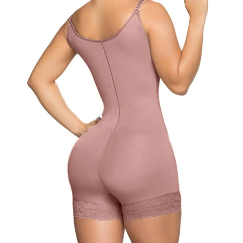 Fajas Colombianas Seamless Body Shaper Adjustable Shoulder Strap Shapewear Bodysuits Open Bust Waist Trainer for Liposuction